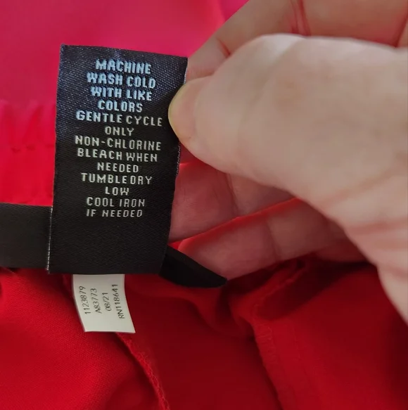 Lane Bryant Bright Red Elastic Waist Wide Leg Pants - Picture 8 of 8